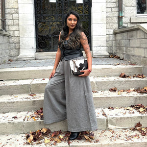 Pokoloko City Collection Wide Palazzo Pant | Grey