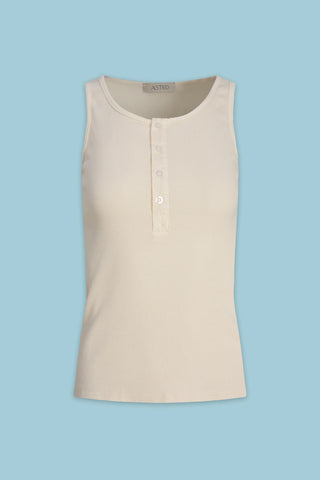 Astrid Rome Tank | Black + Cream