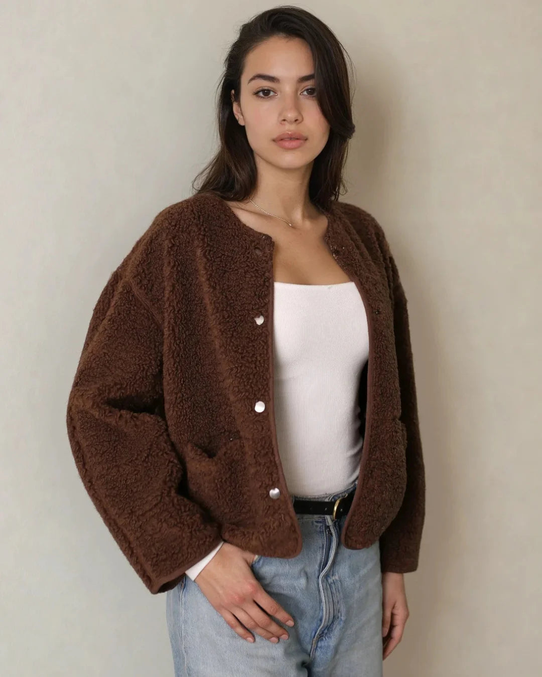 Priv Willow Teddy Jacket | Maple
