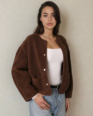 Priv Willow Teddy Jacket | Maple