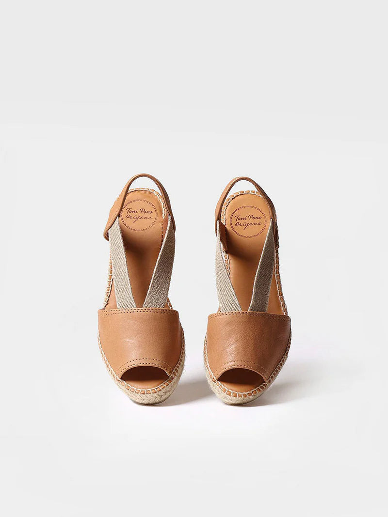 Toni Pons Etna Leather Espadrille Sandals | Tan