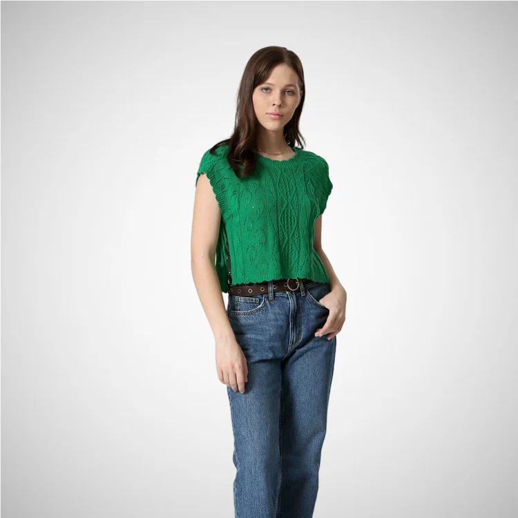The Korner Knit Top | Green
