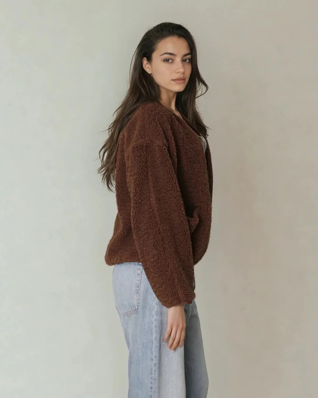 Priv Willow Teddy Jacket | Maple
