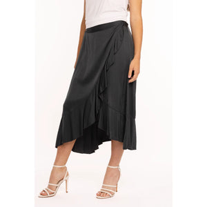 Made in Italy Ruffle Skirt | Anthracite + Violet