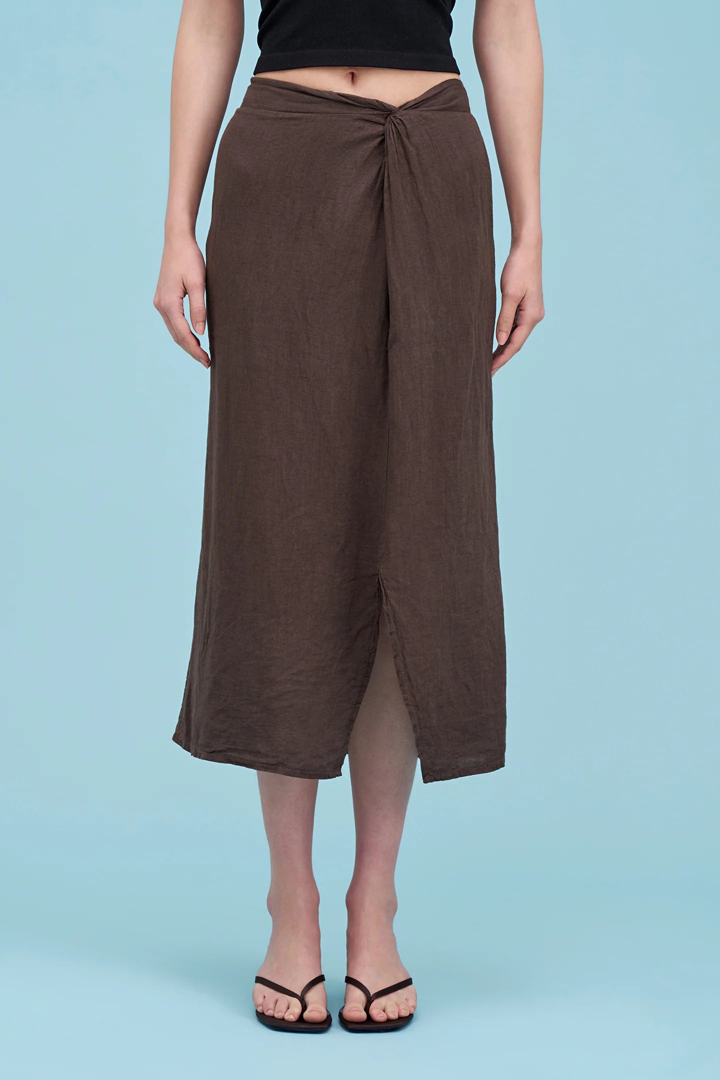 Astrid Woven Skirt | Brown