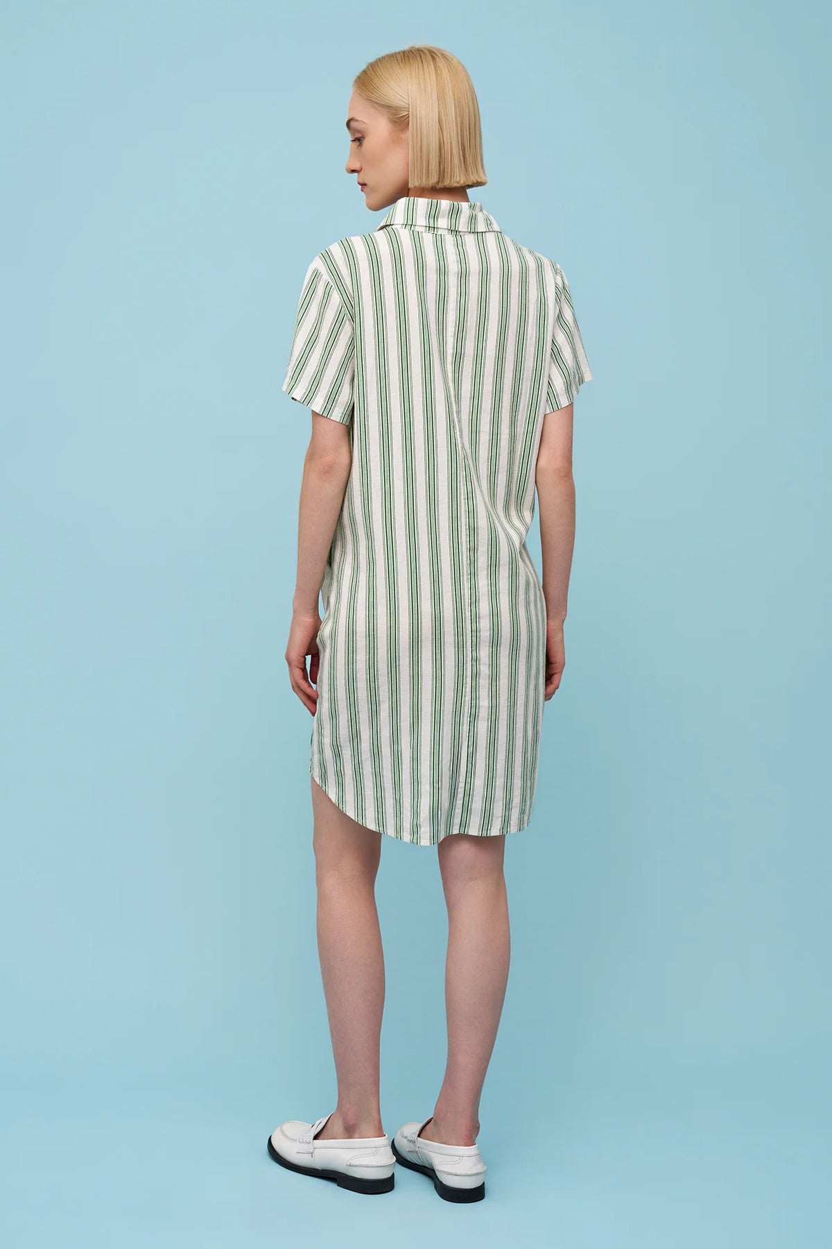 Astrid Rose Dress | Green Stripe