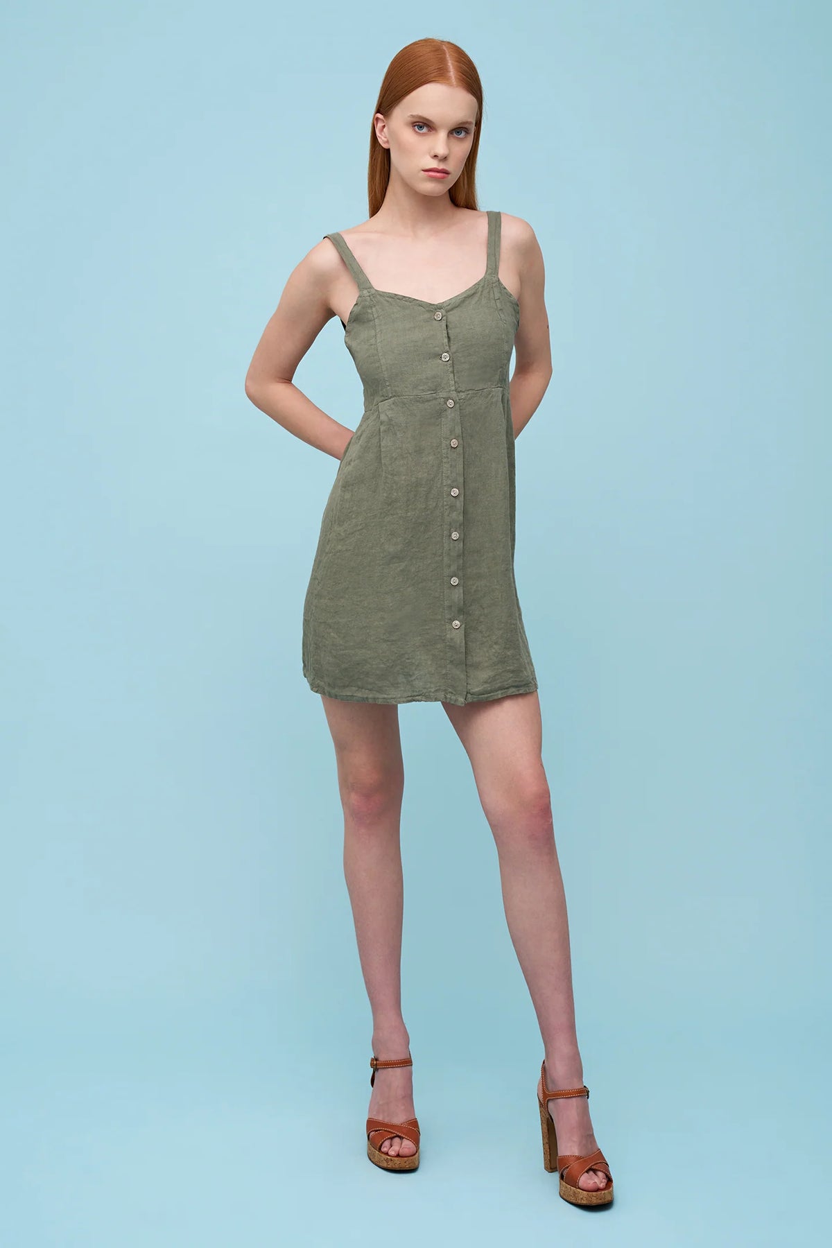 Astrid Beach Mini Dress | Khaki