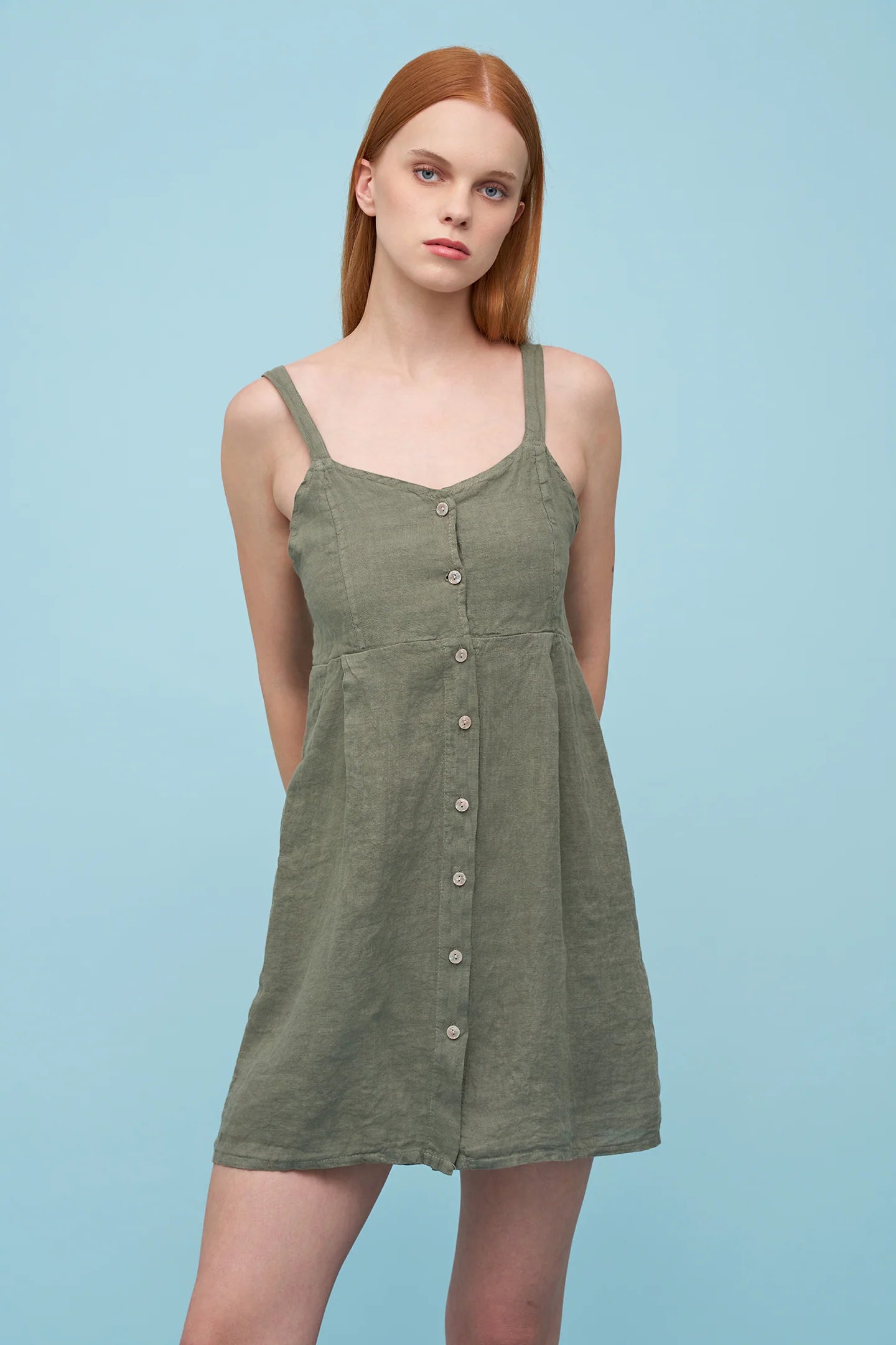 Astrid Beach Mini Dress | Khaki