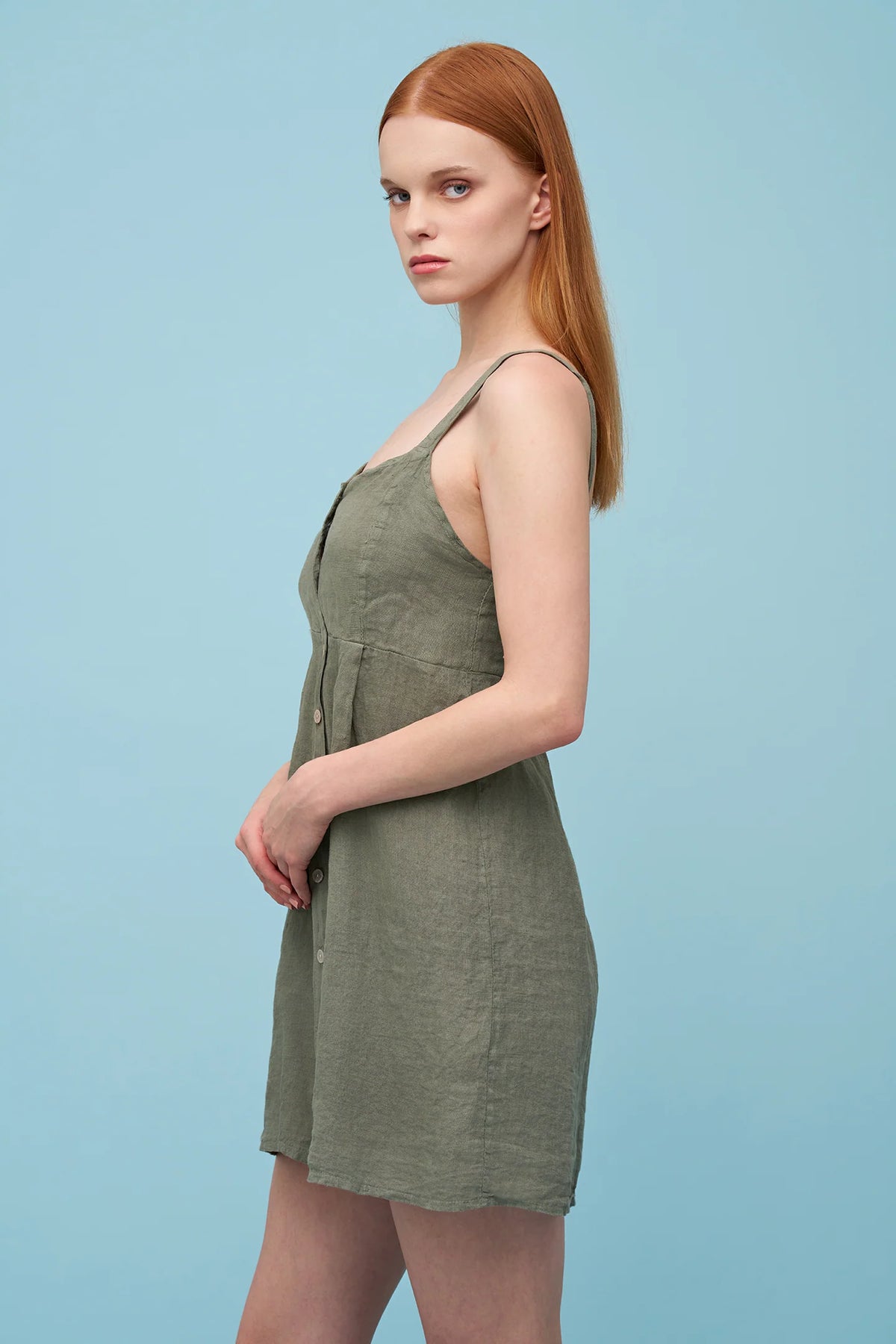 Astrid Beach Mini Dress | Khaki