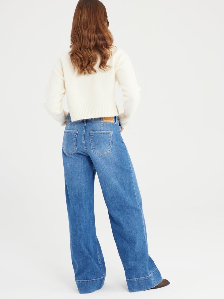 Cup of Joe Layla Wide Leg Jeans | Medium Blue