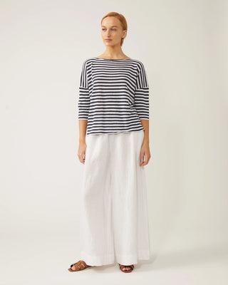 Naif Seina Sweater | Navy Stripe