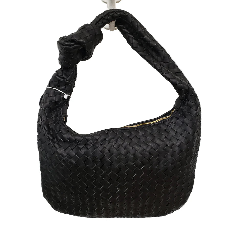 Risa Zar Woven Leather Bag | Black