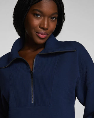 SPANX AirEssentials French Rib Half Zip | Navy