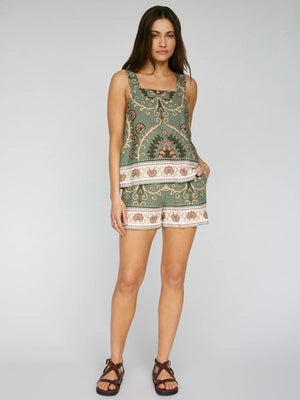 Sanctuary Button Back Cami | Sage