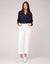 Yoga Jeans Lily High Rise Wide Leg Jeans | White Shell