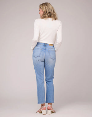 Yoga Jeans Chloe Straight Classic Denim Pant | Surf Blue