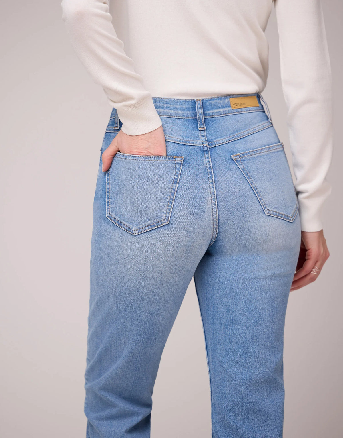 Yoga Jeans Chloe Straight Classic Denim Pant | Surf Blue