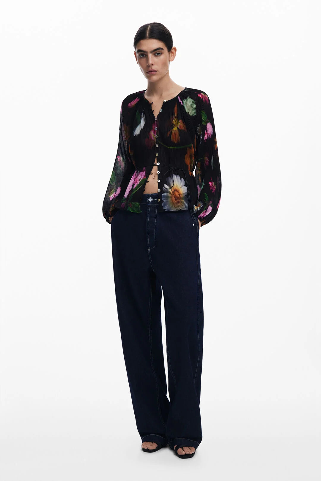 Desigual Floral Blouse | Black