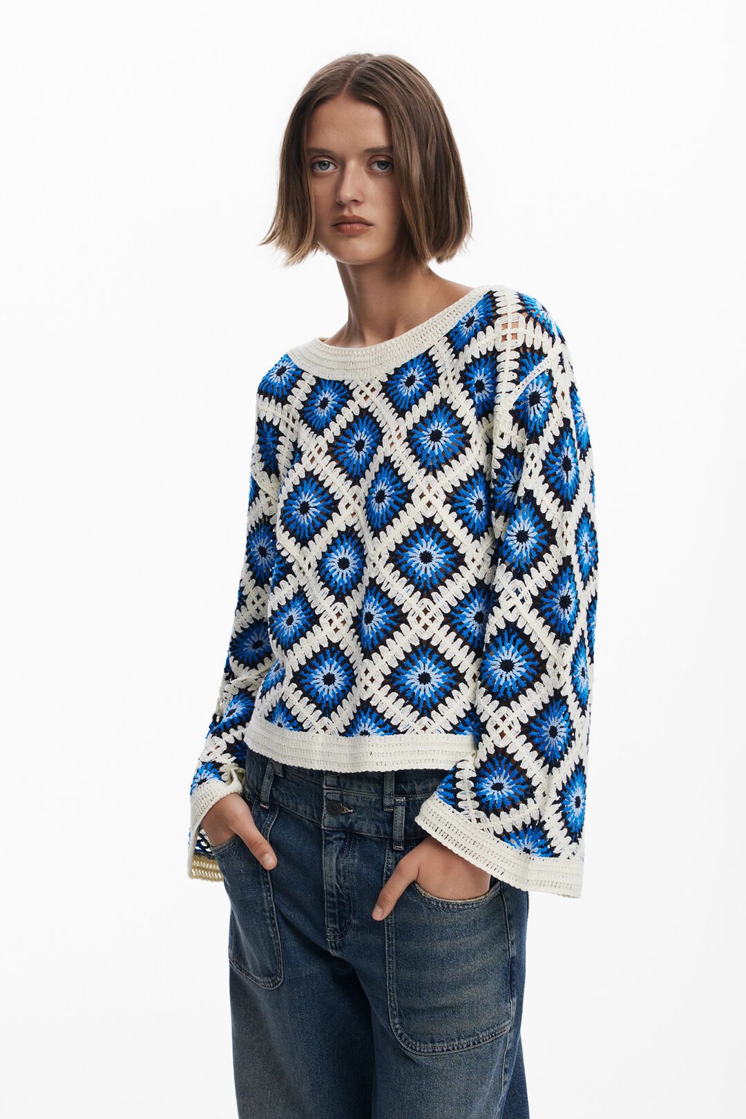 Desigual Crochet Sweater