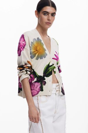 Desigual Floral Print Cardigan