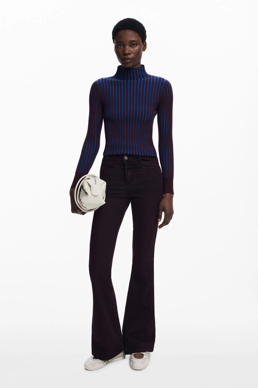 Desigual Ribbed Knit Sweater | Lilac