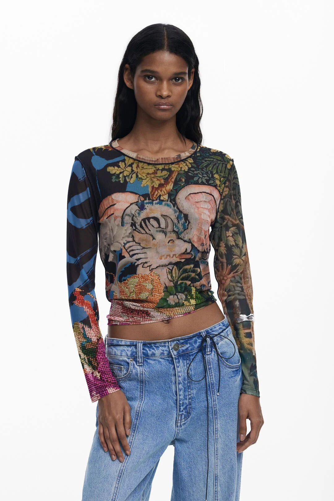 Desigual Chiffon Shirt | Verde