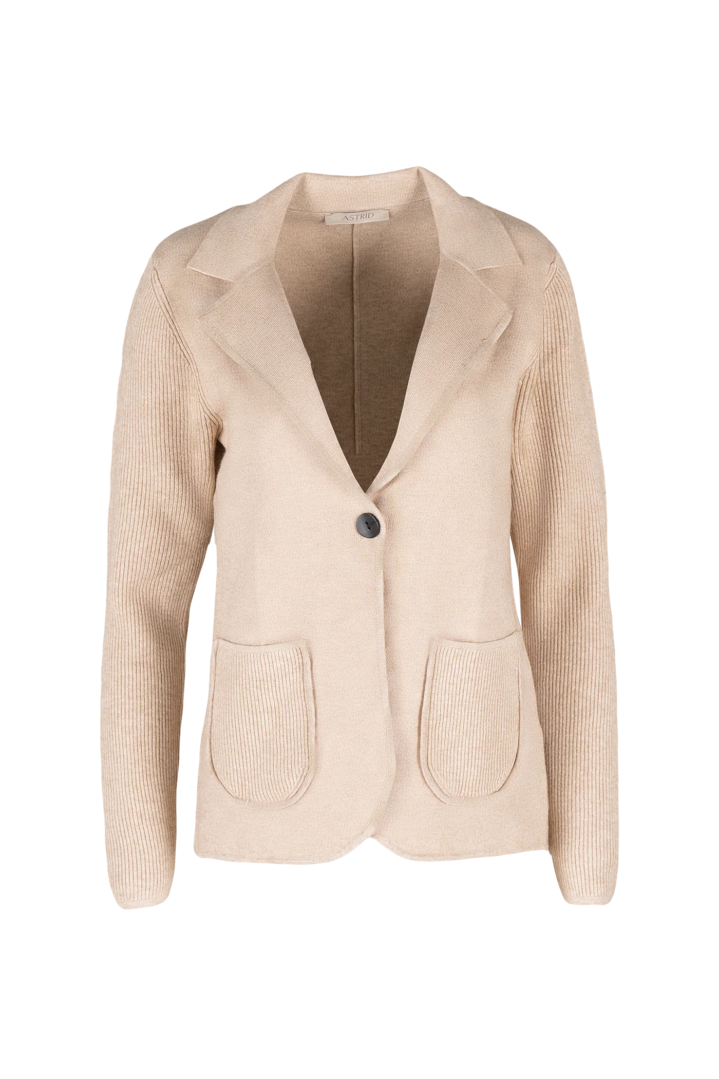 Astrid Knit Jacket | Black +Camel