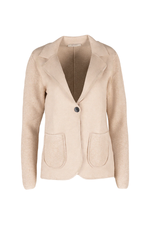 Astrid Knit Jacket | Black +Camel