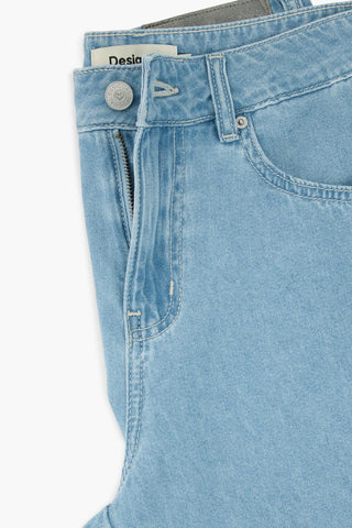 Desigual Denim Shorts with Embroidery | Med Wash