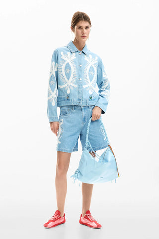 Desigual Jacket With Embroidery | Med Wash
