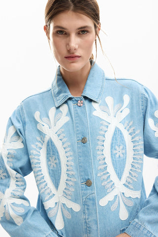 Desigual Jacket With Embroidery | Med Wash