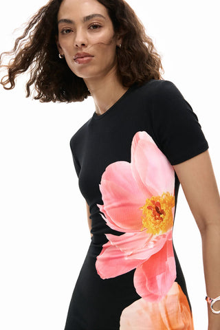 Desigual Short Sleeved Dress | Black