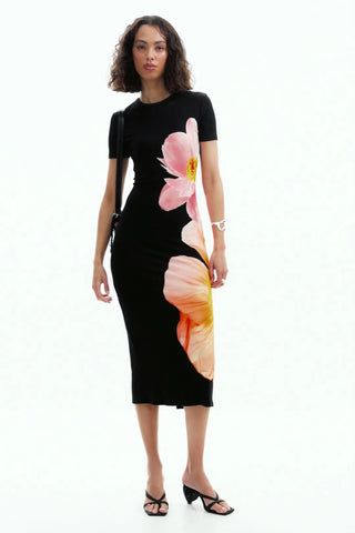 Desigual Short Sleeved Dress | Black