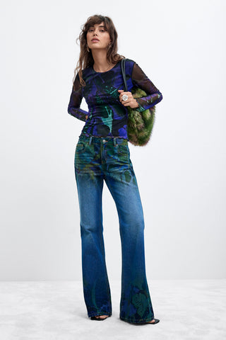 Desigual Long Sleeve Top | Ultra Blue