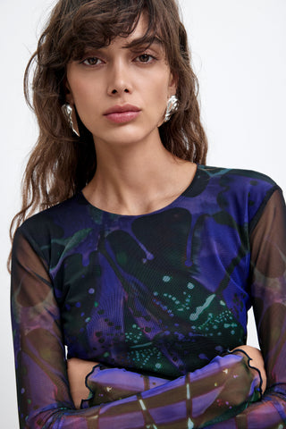 Desigual Long Sleeve Top | Ultra Blue