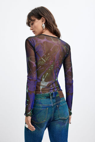 Desigual Long Sleeve Top | Ultra Blue