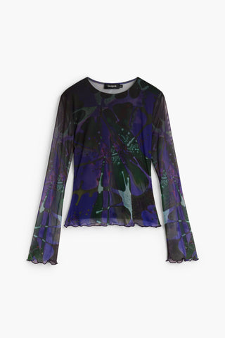 Desigual Long Sleeve Top | Ultra Blue