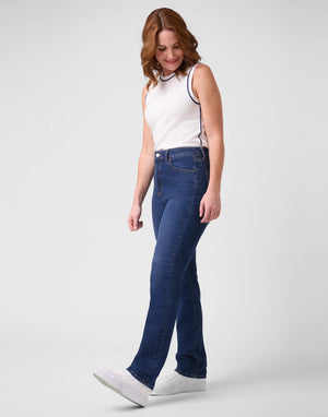 Yoga Jeans Emily Slim High Rise 30" | Inked Blue, Denim Blue & Black