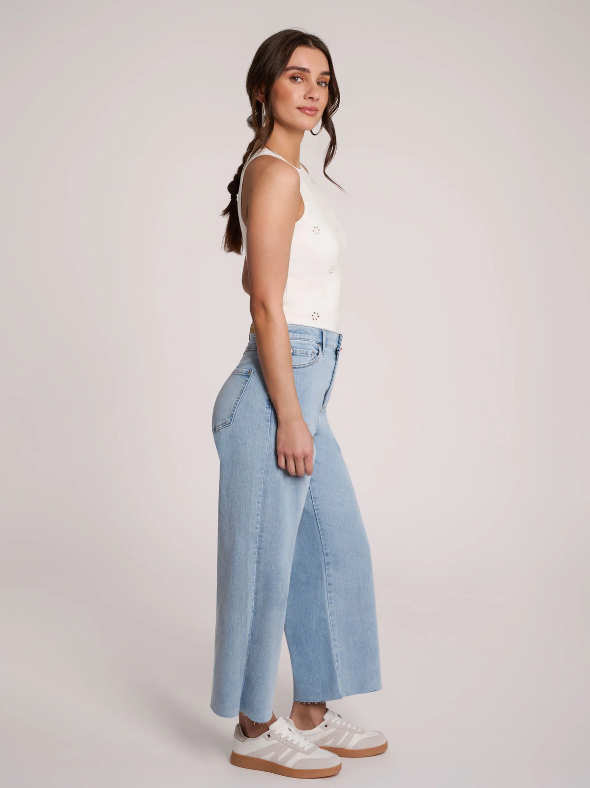 Yoga Jeans Lily Cropped Wide High Rise | Crisp Wind