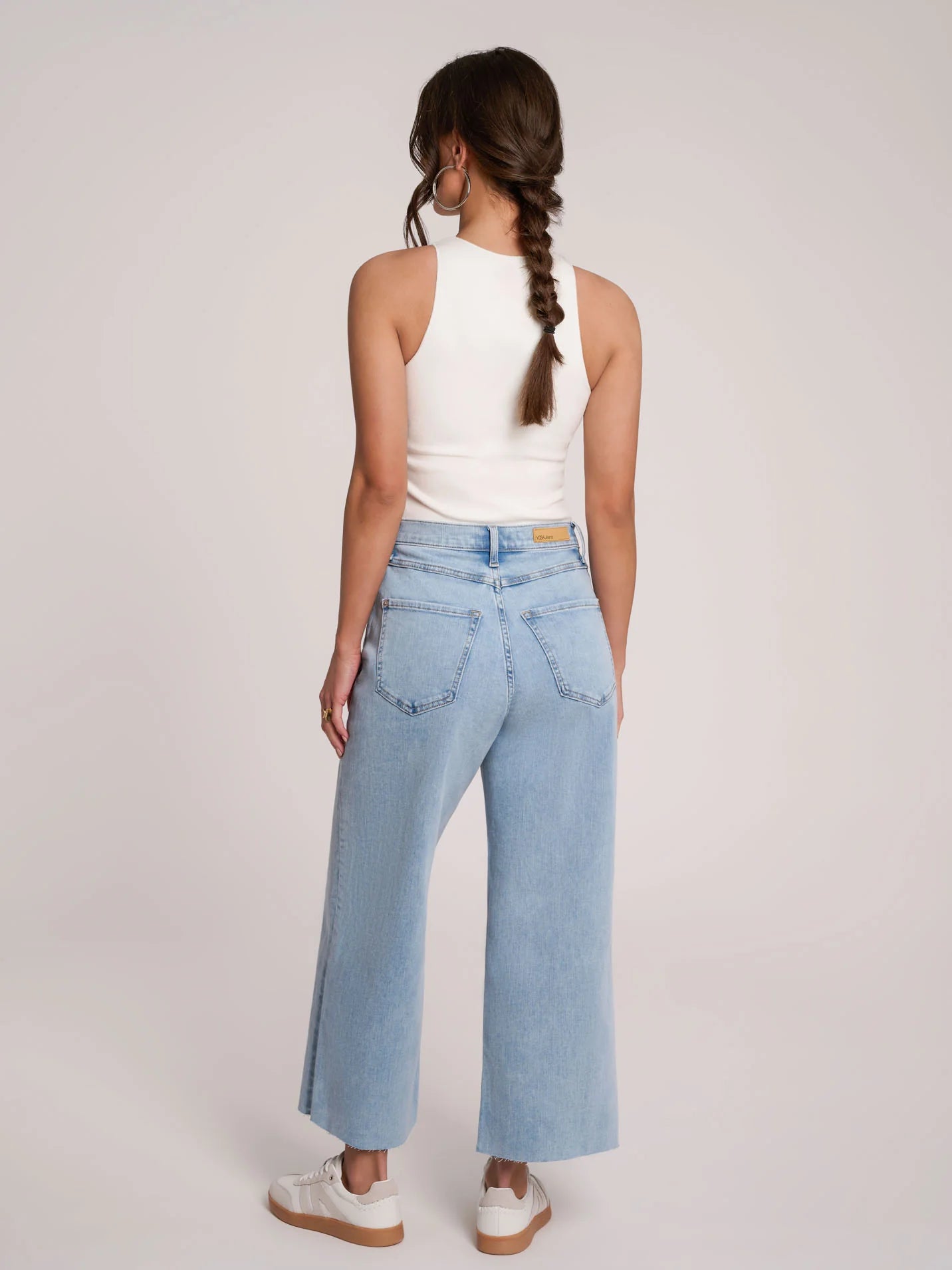 Yoga Jeans Lily Cropped Wide High Rise | Crisp Wind