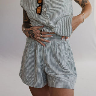 Pokoloko Stripe Crinkle Shorts