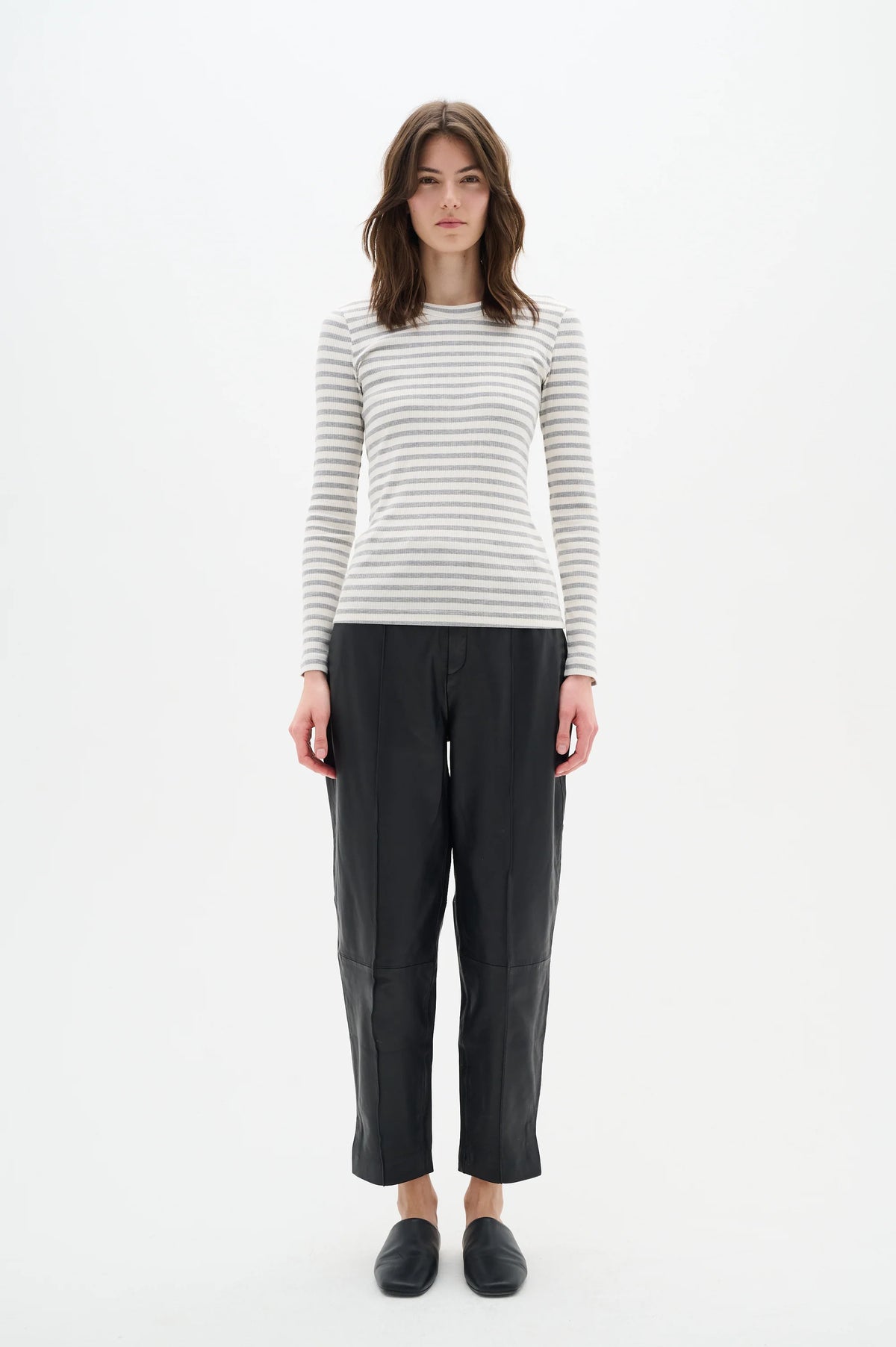 InWear DagnaIW Striped Short Sleeve Tee Mix | Grey