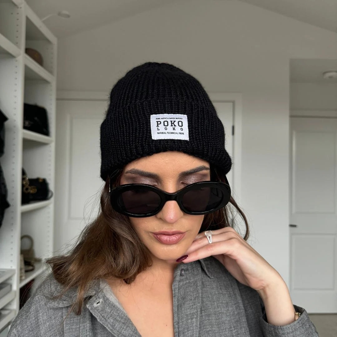 Pokoloko 100% Pure Peruvian Alpaca Fisherman Hat | Mushroom, Water, Rose + Black