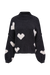Astrid Heart Knit Sweater | Cream + Black