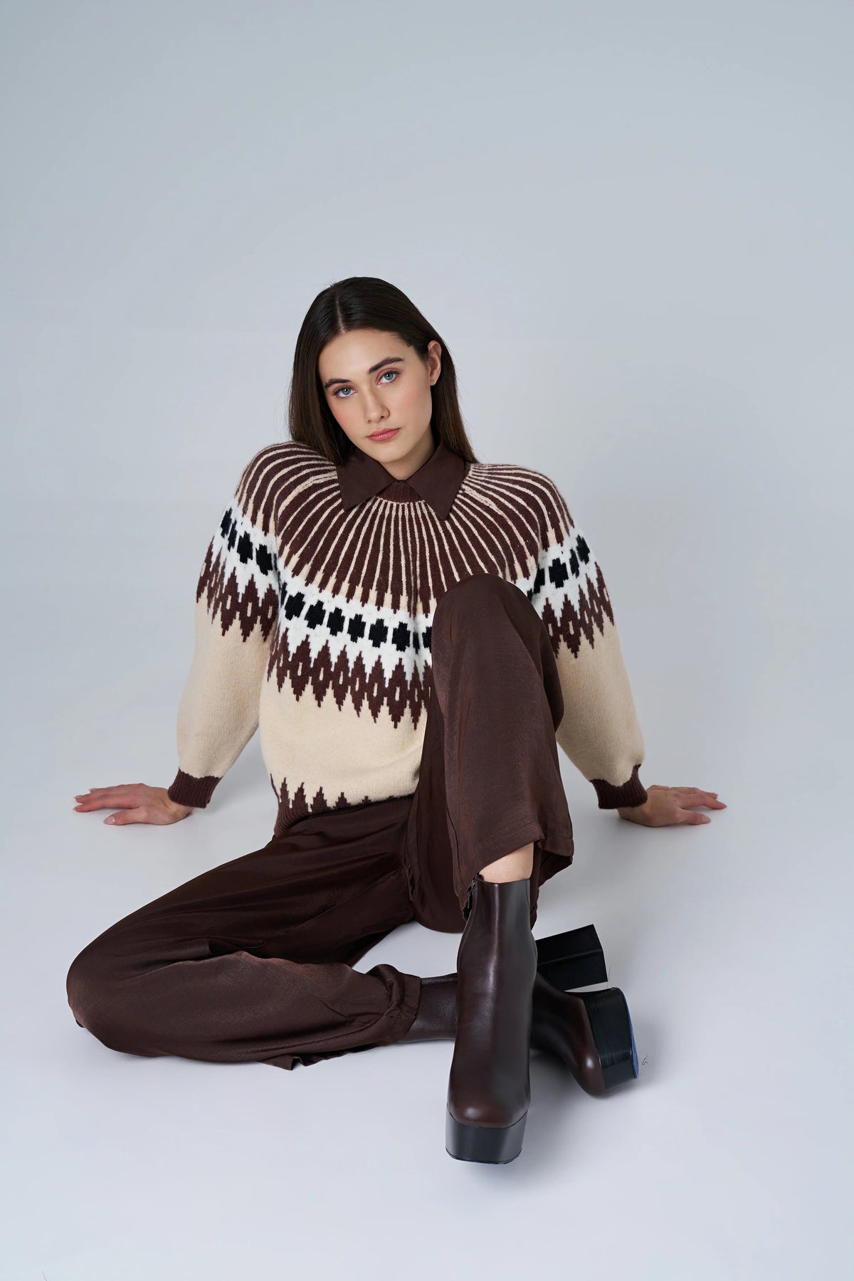 Astrid Knit Sweater | Brown