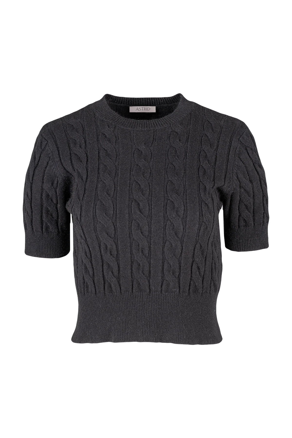 Astrid Knit Sweater | Black + Grey