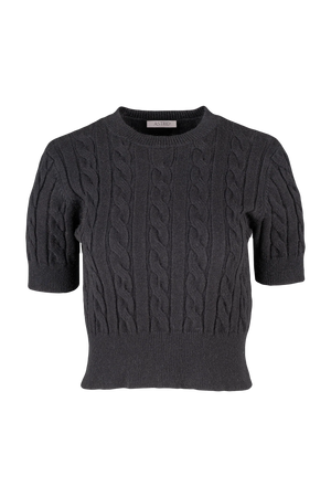 Astrid Knit Sweater | Black + Grey
