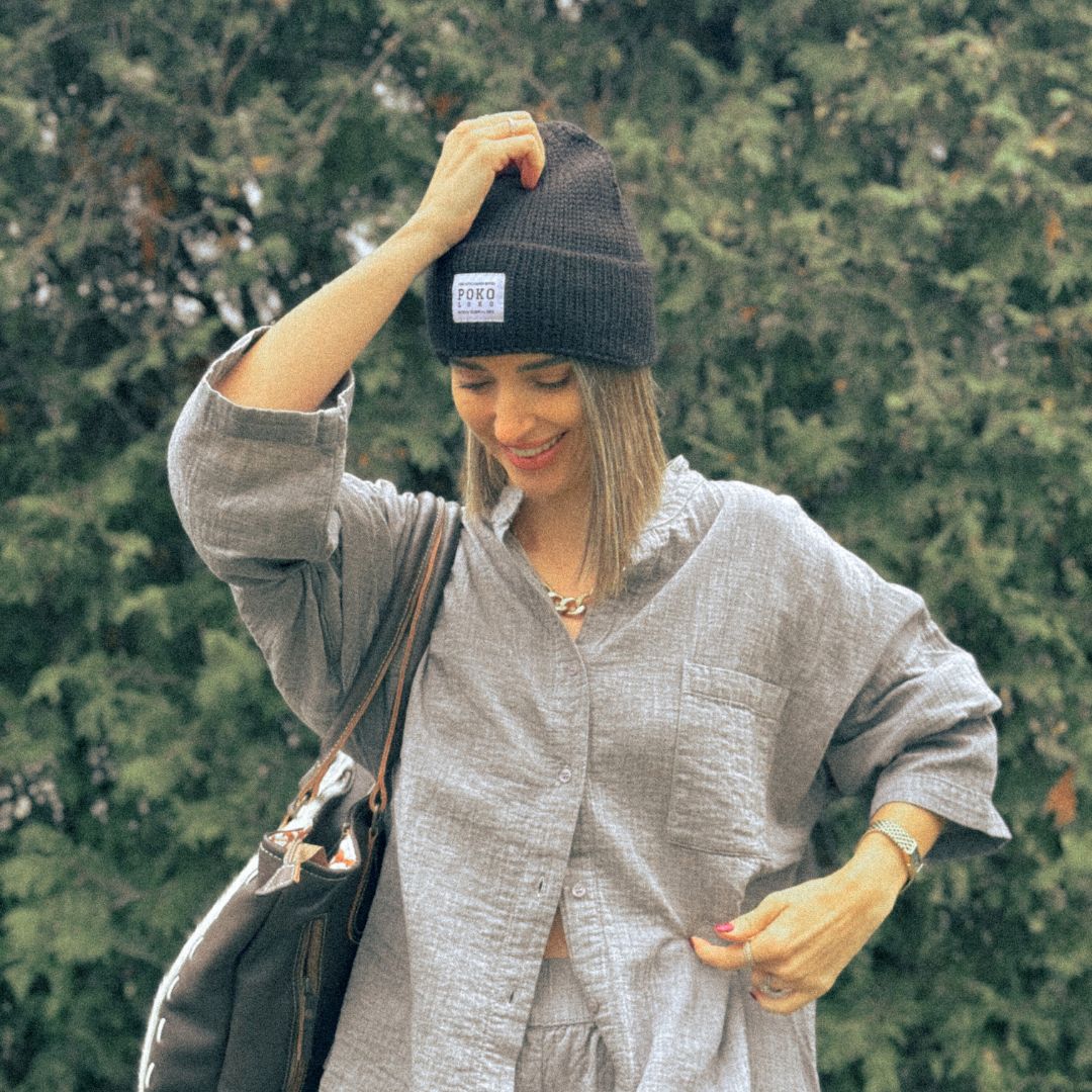 Pokoloko 100% Pure Peruvian Alpaca Fisherman Hat | Mushroom, Water, Rose + Black