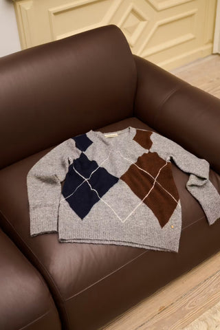Cream Hope Knit Pullover | Grey
