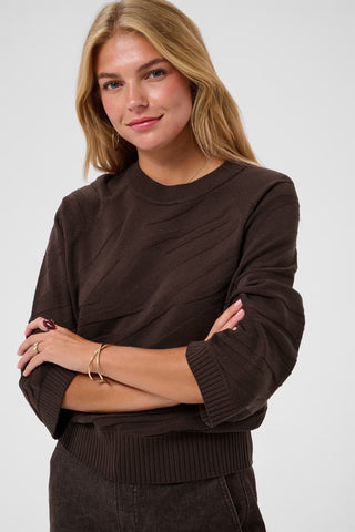 Cream Dela Knit Pullover | Brown